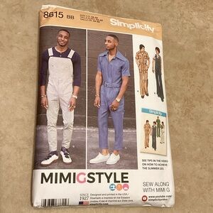 New Simplicity Sew Along With Mimi G 8615BB Men’s Vintage Jumpsuit and Overalls